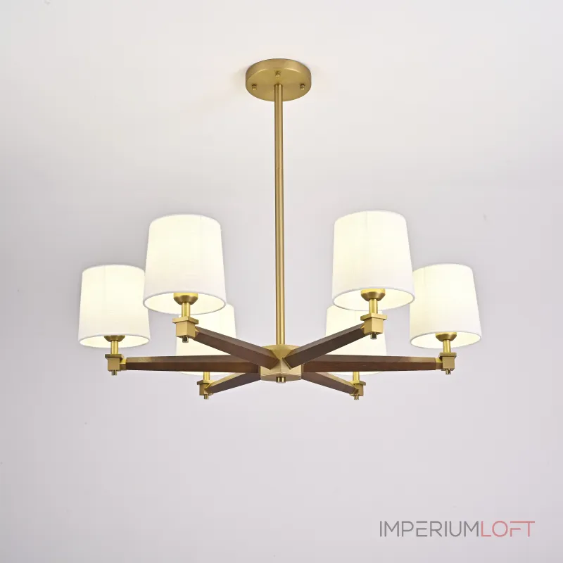 Люстра на штанге Jorgenson D85 White/Dark wood