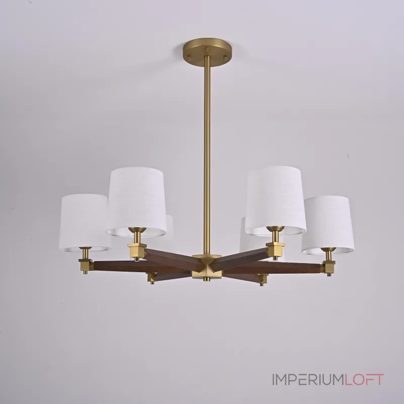 Люстра на штанге Jorgenson D85 White/Dark wood