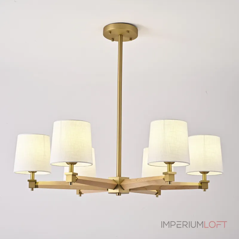 Люстра на штанге Jorgenson D85 White/Light wood