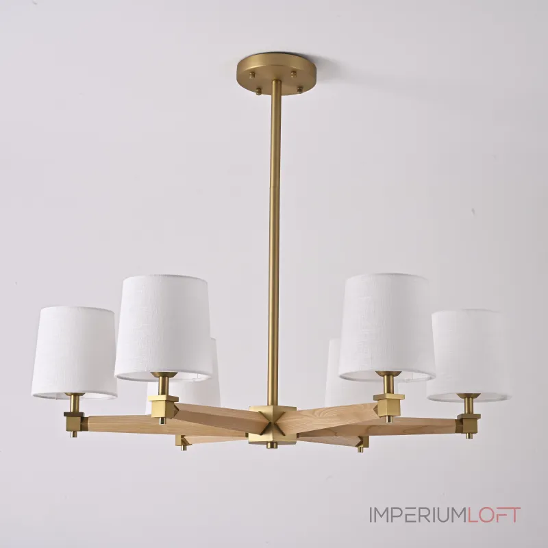 Люстра на штанге Jorgenson D85 White/Light wood