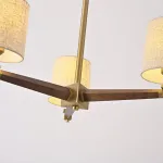 Люстра на штанге Jorgenson D70 Beige/Dark wood