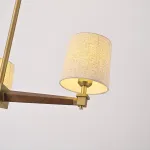 Люстра на штанге Jorgenson D70 Beige/Dark wood