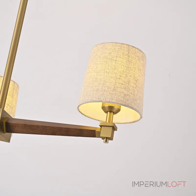 Люстра на штанге Jorgenson D70 Beige/Dark wood