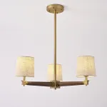 Люстра на штанге Jorgenson D70 Beige/Dark wood