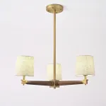 Люстра на штанге Jorgenson D70 Beige/Dark wood