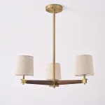 Люстра на штанге Jorgenson D70 Beige/Dark wood