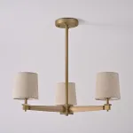 Люстра на штанге Jorgenson D70 Beige/Light wood