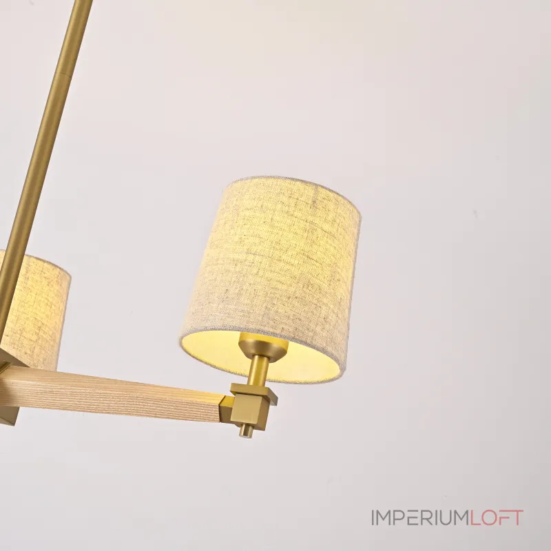 Люстра на штанге Jorgenson D70 Beige/Light wood