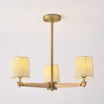 Люстра на штанге Jorgenson D70 Beige/Light wood