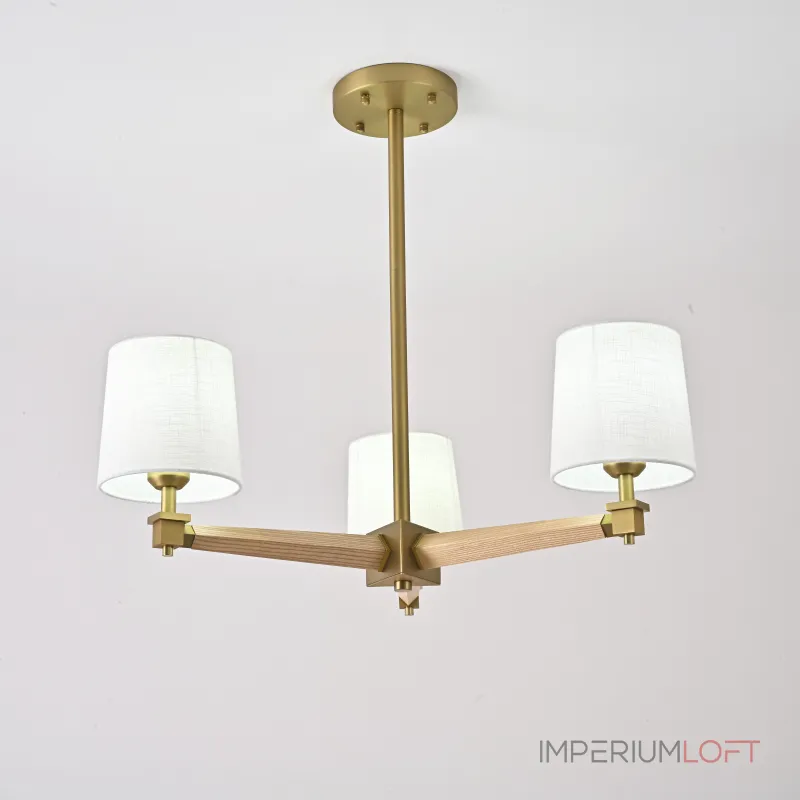 Люстра на штанге Jorgenson D70 White/Light wood