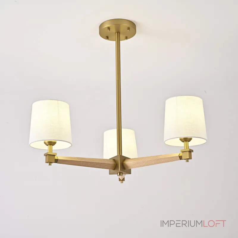 Люстра на штанге Jorgenson D70 White/Light wood