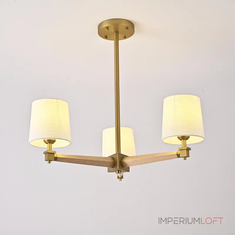 Люстра на штанге Jorgenson D70 White/Light wood