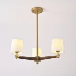 Люстра на штанге Jorgenson D70 White/Dark wood