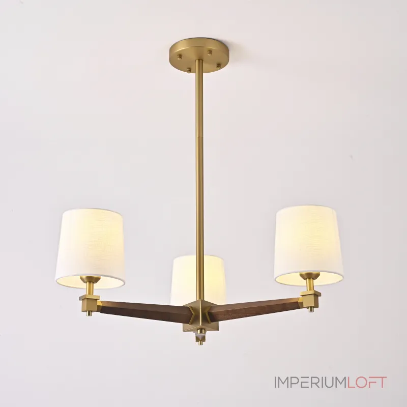 Люстра на штанге Jorgenson D70 White/Dark wood