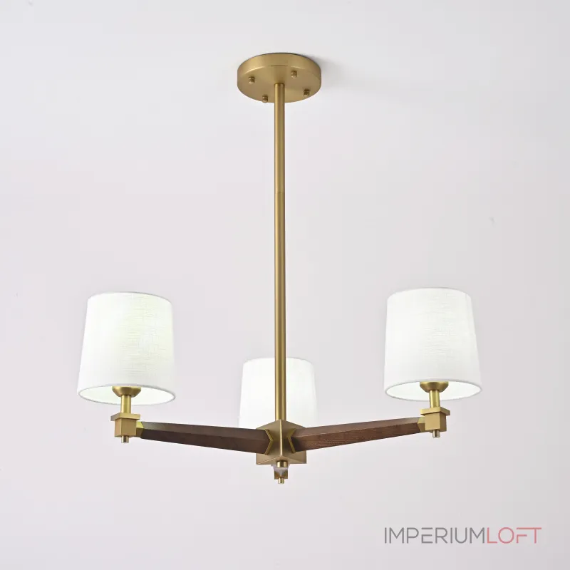 Люстра на штанге Jorgenson D70 White/Dark wood