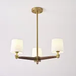 Люстра на штанге Jorgenson D70 White/Dark wood