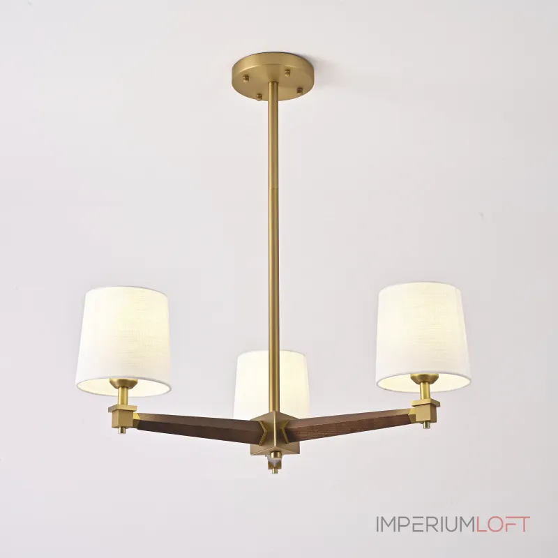 Люстра на штанге Jorgenson D70 White/Dark wood