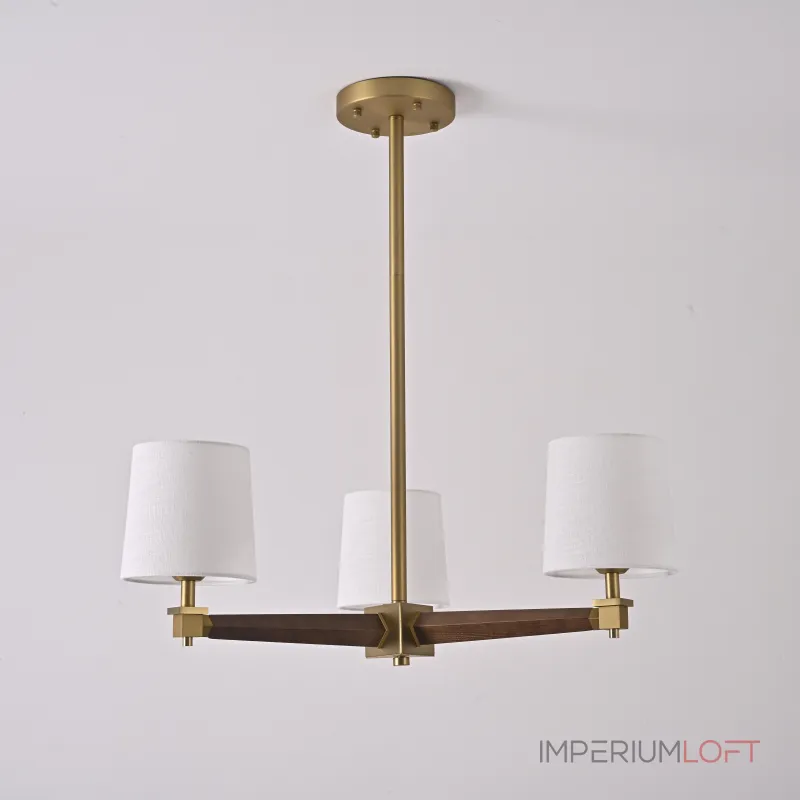 Люстра на штанге Jorgenson D70 White/Dark wood