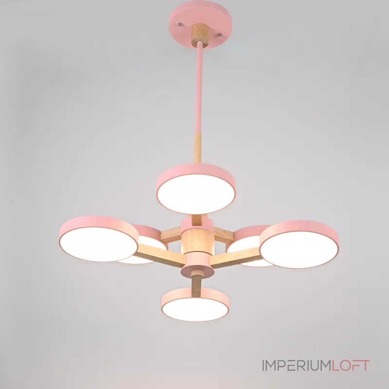 Люстра на штанге TURNA DBL L6 Pink