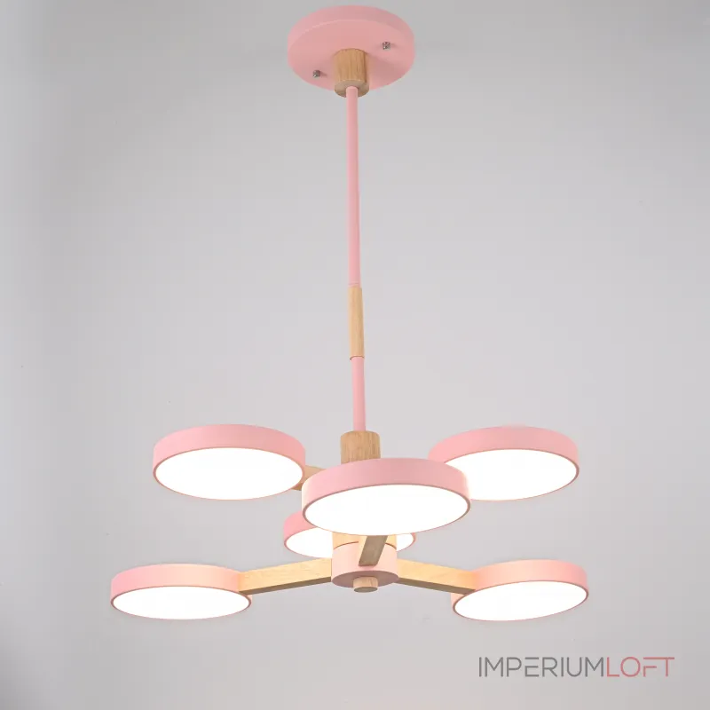 Люстра на штанге TURNA DBL L6 Pink