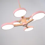 Люстра на штанге TURNA DBL L6 Pink