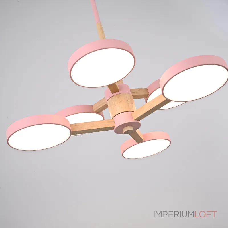 Люстра на штанге TURNA DBL L6 Pink