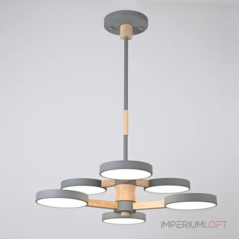 Люстра на штанге TURNA DBL L6 Gray