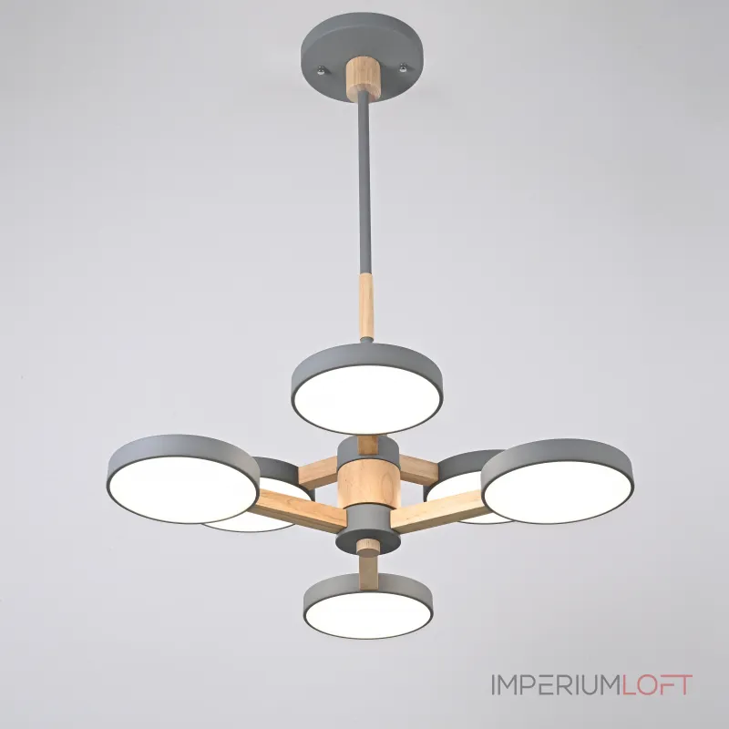 Люстра на штанге TURNA DBL L6 Gray