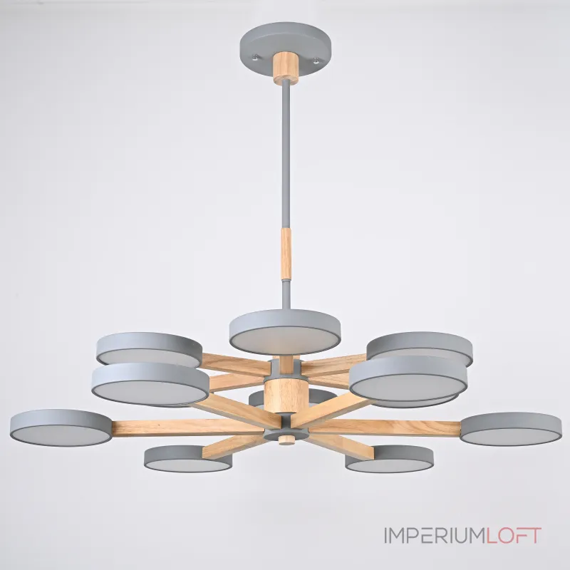 Люстра на штанге TURNA DBL L12 Gray