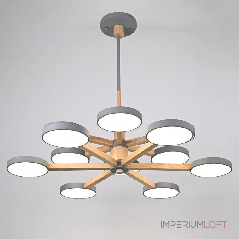 Люстра на штанге TURNA DBL L12 Gray