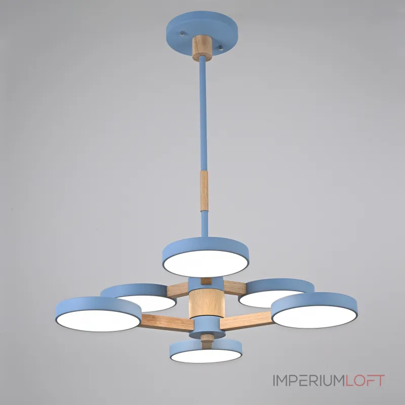 Люстра на штанге TURNA DBL L6 Blue