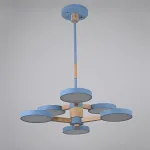 Люстра на штанге TURNA DBL L6 Blue