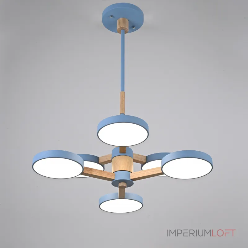 Люстра на штанге TURNA DBL L6 Blue