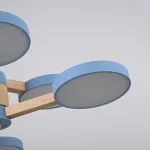 Люстра на штанге TURNA DBL L6 Blue