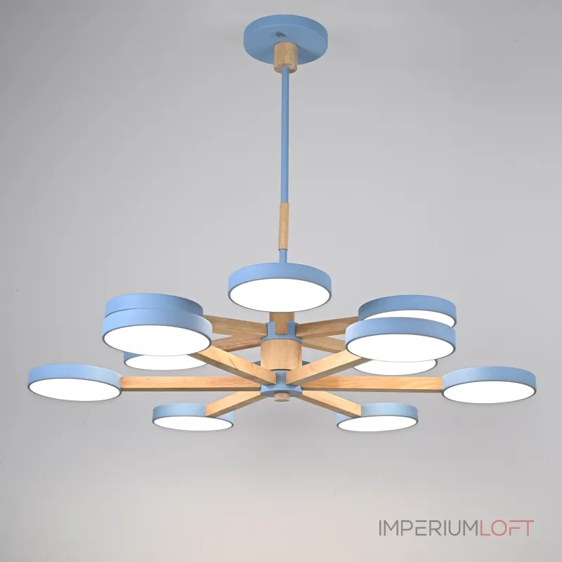 Люстра на штанге TURNA DBL L12 Blue