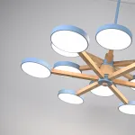 Люстра на штанге TURNA DBL L12 Blue