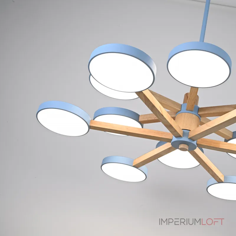 Люстра на штанге TURNA DBL L12 Blue