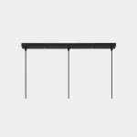 Потолочное линейное крепление из металла CEILING MOUNT 11 BLACK L80 на 3 подвеса от ImperiumLoft