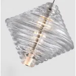 Каскадный светильник с комбинацией из 30-ти стеклянных подвесов в форме призм и сфер с концентрическим рельефом STYRK COMBO от ImperiumLoft