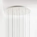 Комбинация подвесных светодиодных светильников c цилиндрическими источниками и полукруглыми рассеивателями из рельефного стекла ALVARO COMBO от ImperiumLoft