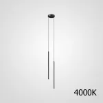 Комбинация подвесных светодиодных светильников c цилиндрическими плафонами ATTA DUO S BLACK 4000 от ImperiumLoft