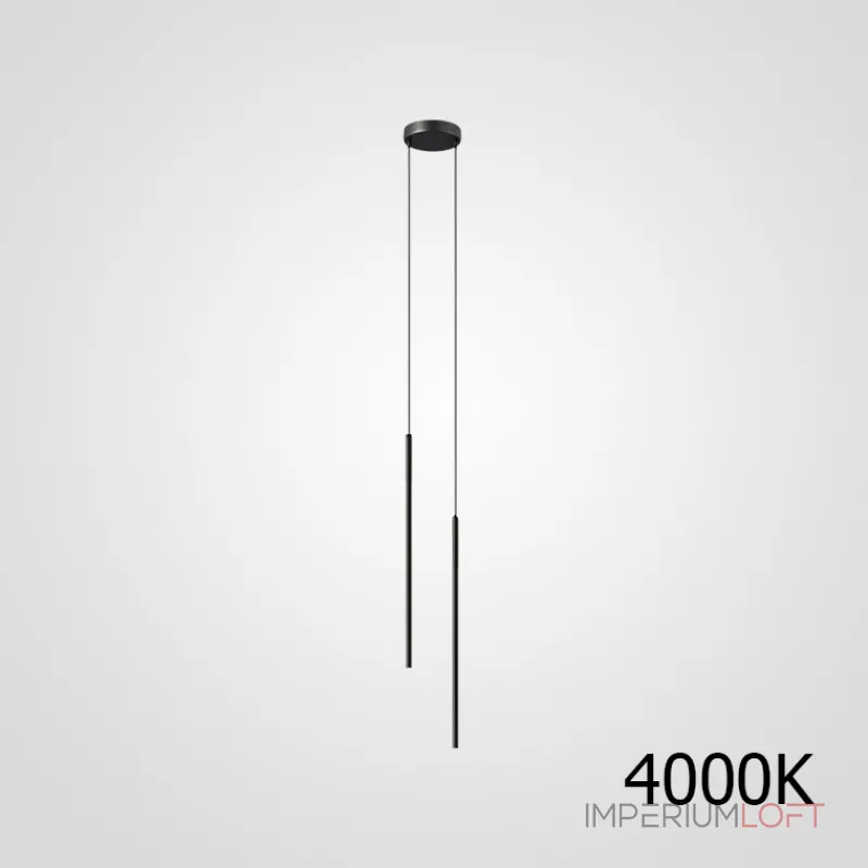 Комбинация подвесных светодиодных светильников c цилиндрическими плафонами ATTA DUO S BLACK 4000 от ImperiumLoft Комбинация подвесных светодиодных светильников c цилиндрическими плафонами ATTA DUO S BLACK 4000 от ImperiumLoft
