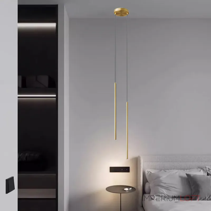 Комбинация подвесных светодиодных светильников c цилиндрическими плафонами ATTA DUO BRASS от ImperiumLoft Комбинация подвесных светодиодных светильников c цилиндрическими плафонами ATTA DUO BRASS от ImperiumLoft