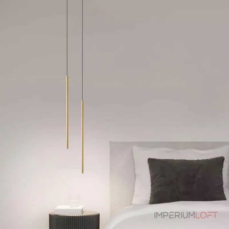 Комбинация подвесных светодиодных светильников c цилиндрическими плафонами ATTA DUO BRASS от ImperiumLoft Комбинация подвесных светодиодных светильников c цилиндрическими плафонами ATTA DUO BRASS от ImperiumLoft