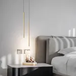 Комбинация подвесных светодиодных светильников c цилиндрическими плафонами ATTA DUO S BRASS 3000 от ImperiumLoft