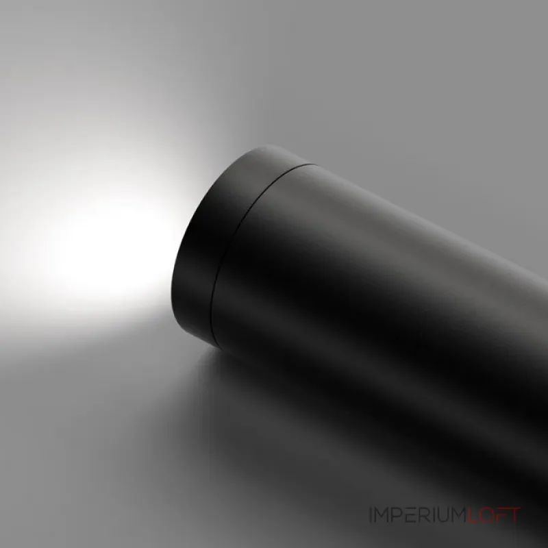 Комбинация подвесных светодиодных светильников c цилиндрическими плафонами ATTA DUO L BLACK 3000 от ImperiumLoft