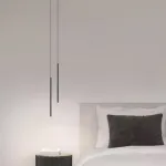 Комбинация подвесных светодиодных светильников c цилиндрическими плафонами ATTA DUO L BLACK 3000 от ImperiumLoft