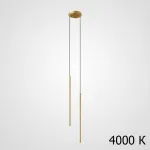 Комбинация подвесных светодиодных светильников c цилиндрическими плафонами ATTA DUO L BRASS 4000 от ImperiumLoft