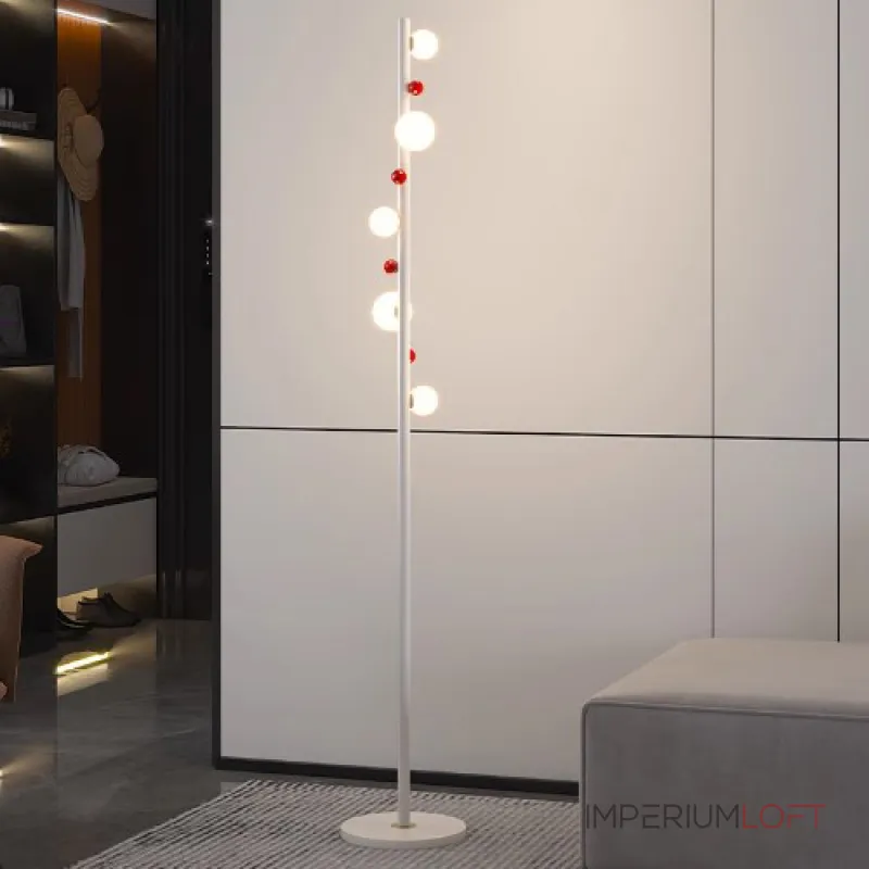 Торшер напольный в виде стилизованного кактуса REIK FL WHITE от ImperiumLoft