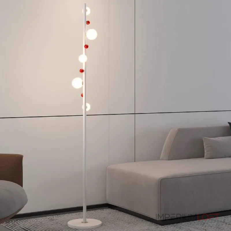 Торшер напольный в виде стилизованного кактуса REIK FL WHITE от ImperiumLoft